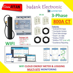 IAMMETER CLOUD 3-Phase WIFI Bidirectional Energy Meter 3-Sensor CT 800A